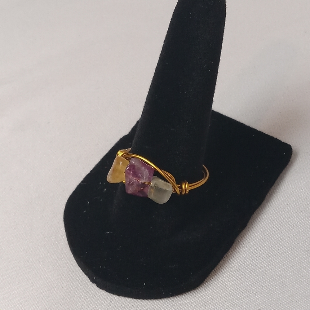 Flourite  Gemstone Ring - Picture 2 of 5